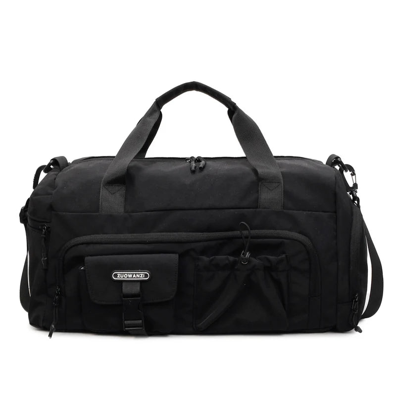 Travel Duffel Bag Water-Resistant Multiple Compartments Detachable Strap