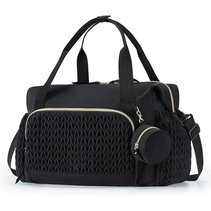 Travel Duffel Bag Water-Resistant Shoe Compartment & Bottle Pocket