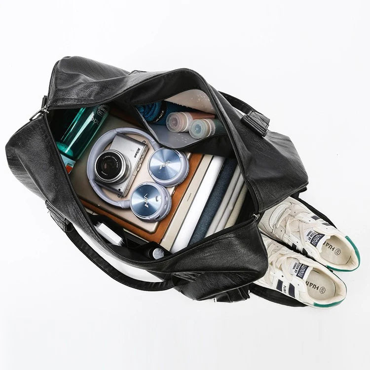 Travel Duffel Bag Weather-Resistant Multiple Compartments Adjustable Shoulder Strap