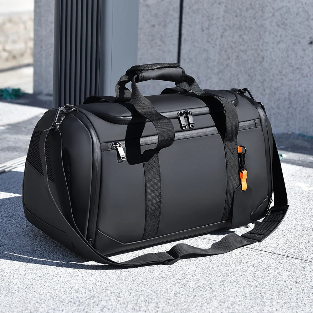 Travel Duffle Bag Water-Resistant Multiple Pockets & Adjustable Strap
