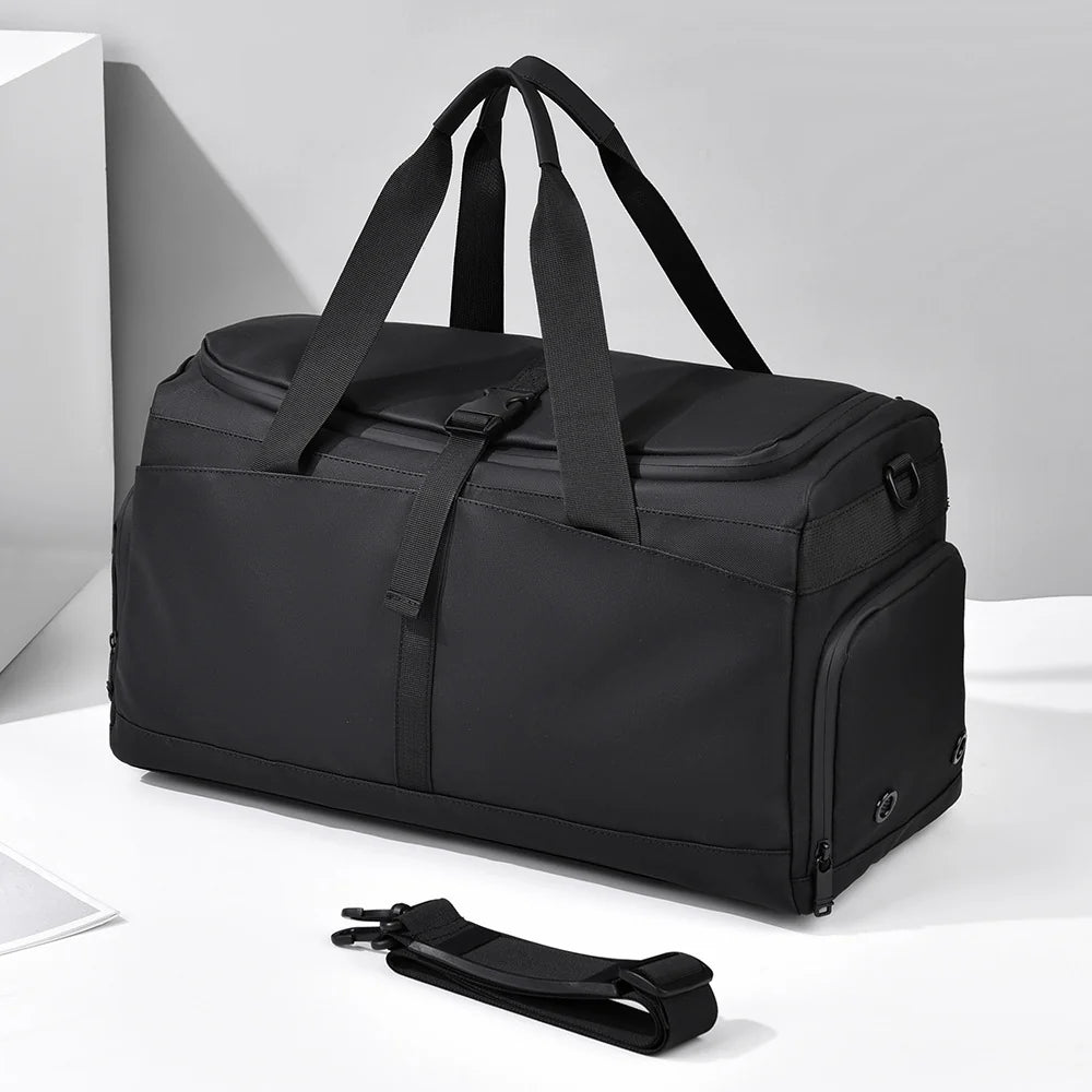 Travel Duffle Bag Water-Resistant Multiple Pockets & Adjustable Strap