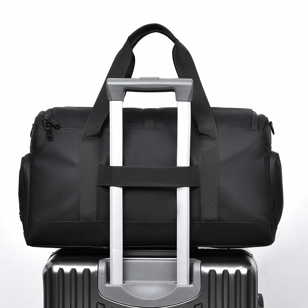 Travel Duffle Bag Water-Resistant Multiple Pockets & Adjustable Strap