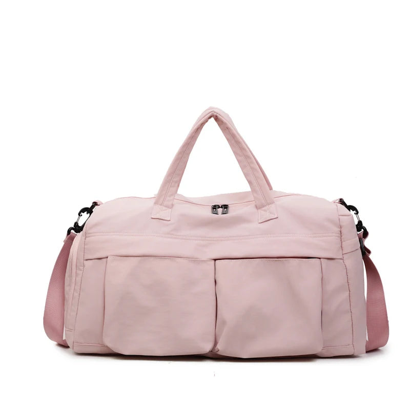 Travel Duffle Bag Water-Resistant Multiple Pockets & Adjustable Strap
