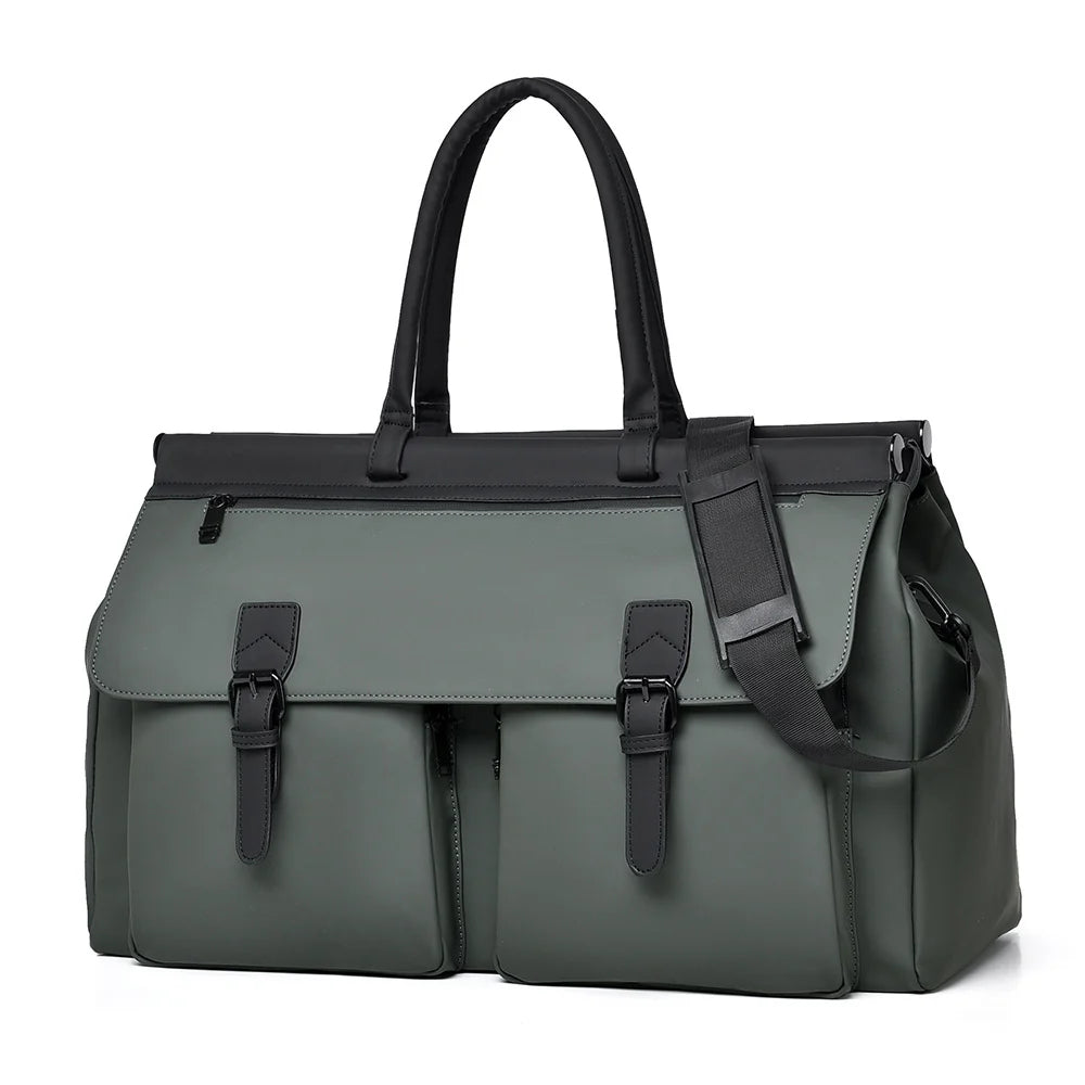 Travel Duffle Bag Water-Resistant Multiple Pockets & Adjustable Strap