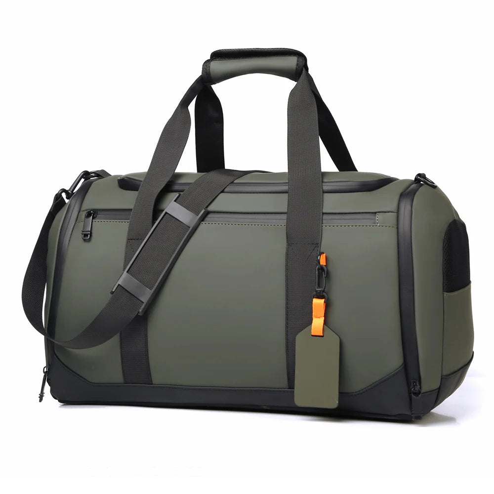 Travel Duffle Bag Water-Resistant Multiple Pockets & Adjustable Strap