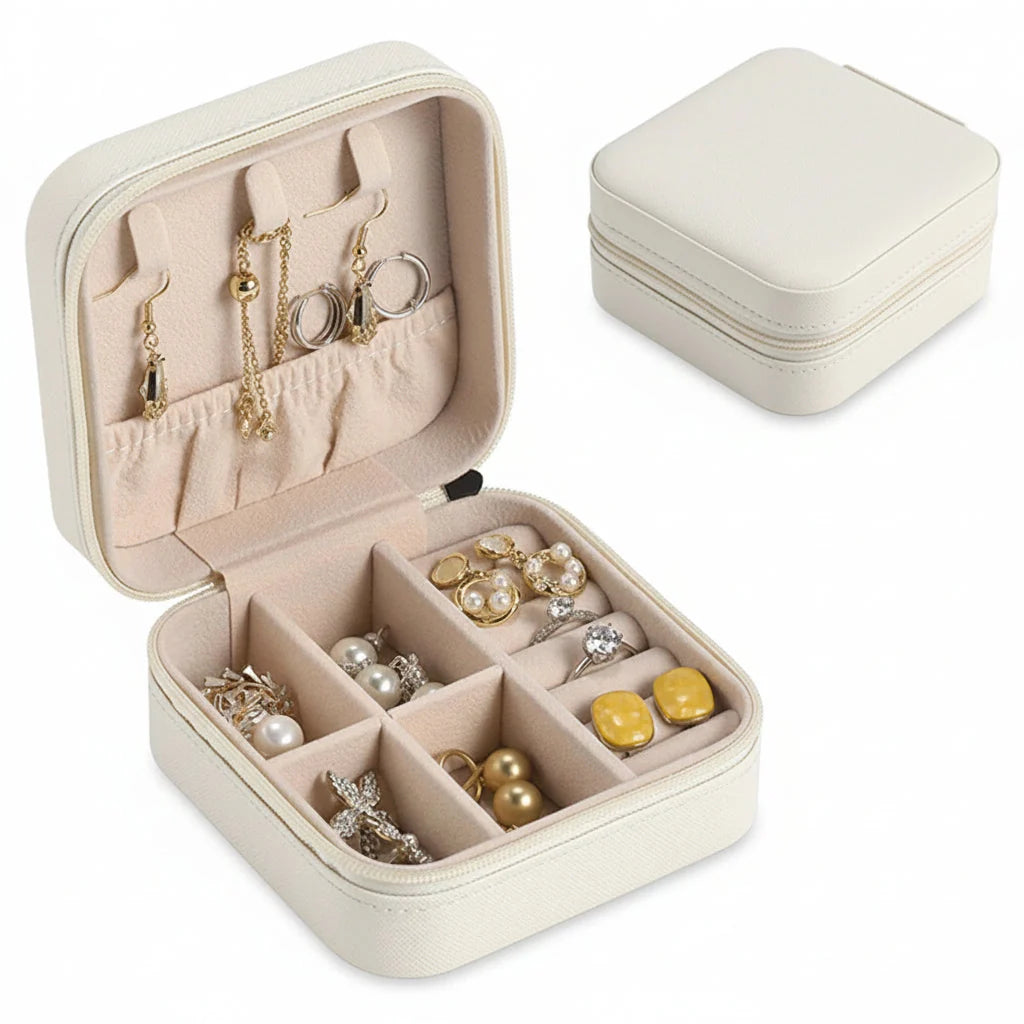 Travel Jewelry Case Full Zip Padded Ring Roll