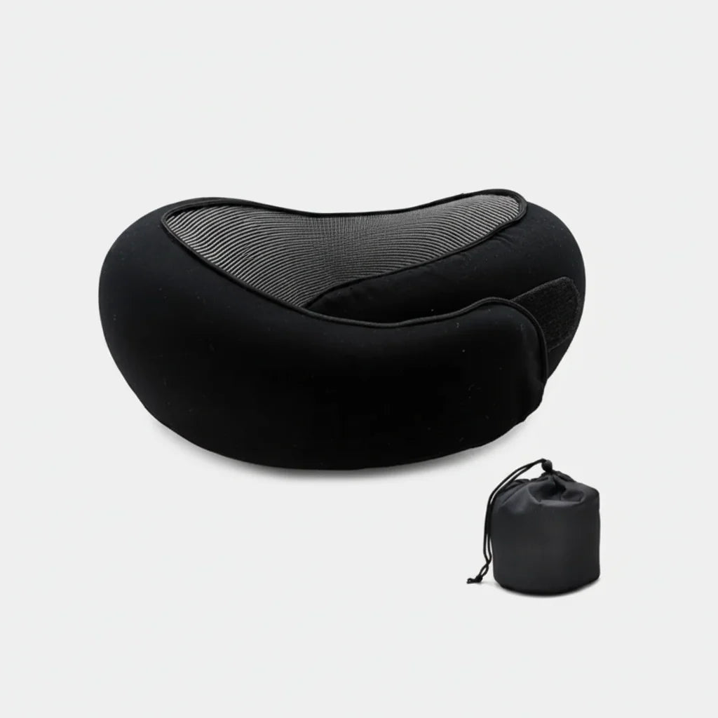 Travel Neck Pillow Front-Adjustable Firm Filling & Washable Cover