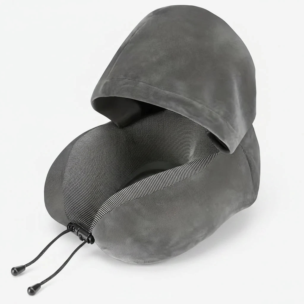 Travel Neck Pillow Front-Adjustable Firm Filling & Washable Cover