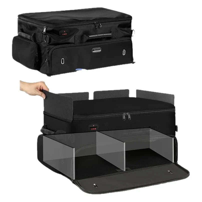 Travel Organizer Multi-Compartment Shoe Compartment USB Port