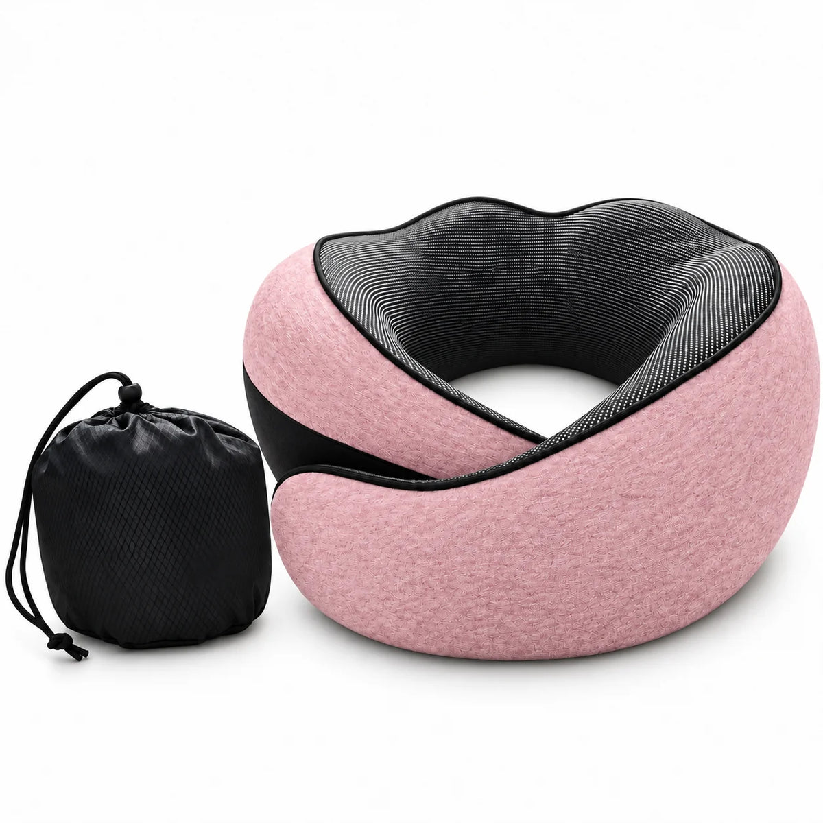 Travel Pillow Ergonomic Memory Foam Neck Support Compact Lightweight Design