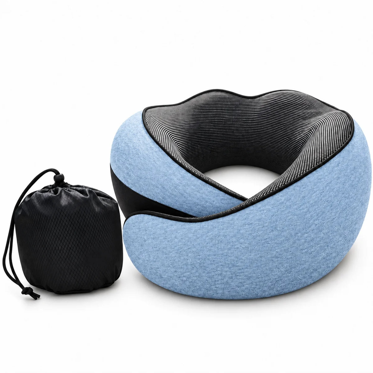 Travel Pillow Ergonomic Memory Foam Neck Support Compact Lightweight Design