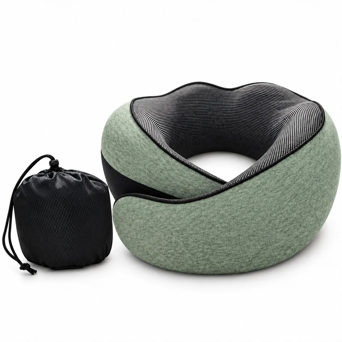 Travel Pillow Ergonomic Memory Foam Neck Support Compact Lightweight Design