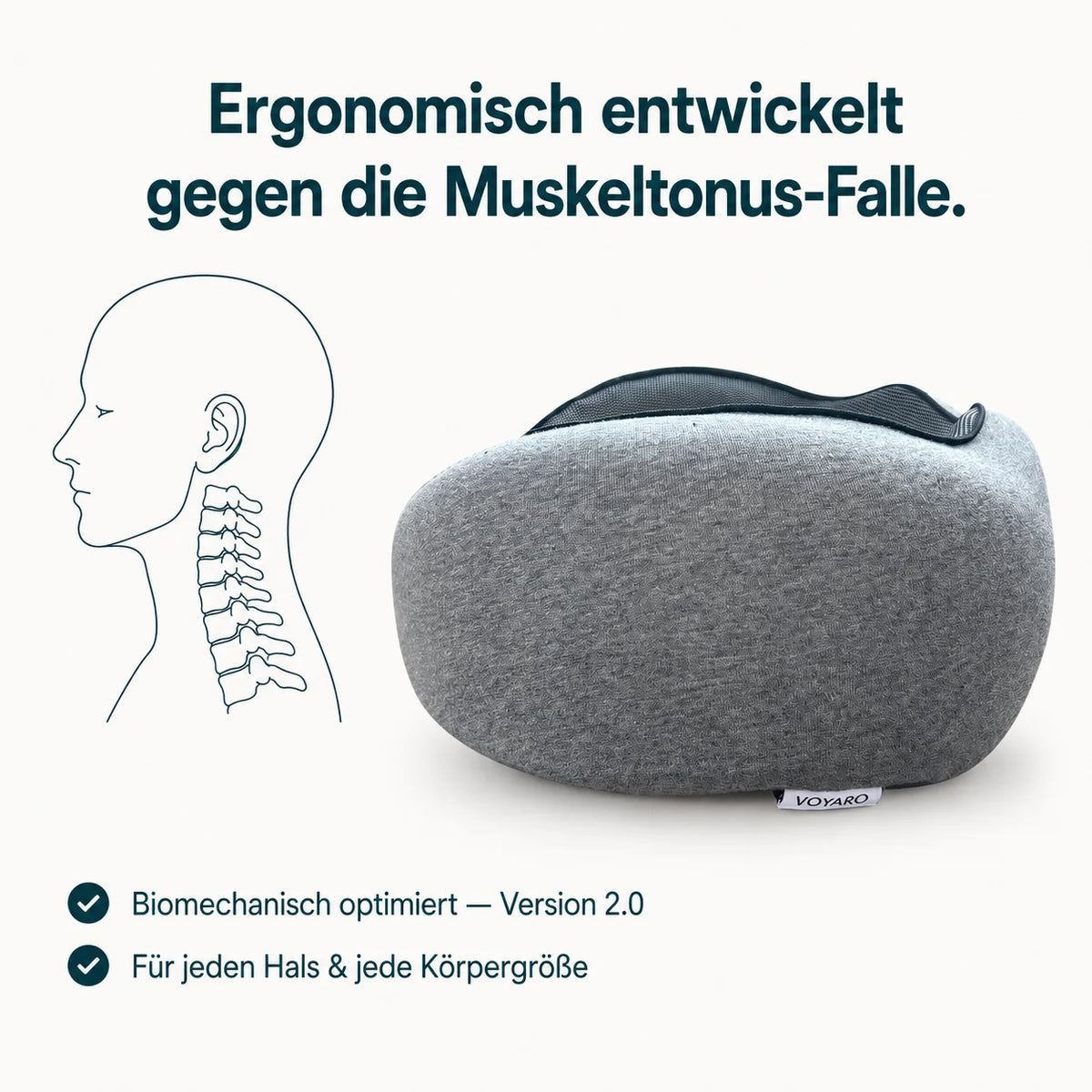 Travel Pillow Ergonomic Memory Foam Neck Support Compact Lightweight Design