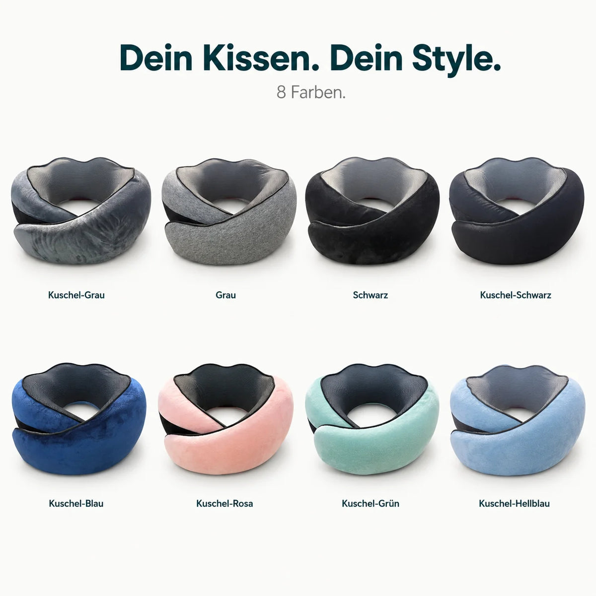 Travel Pillow Ergonomic Memory Foam Neck Support Compact Lightweight Design
