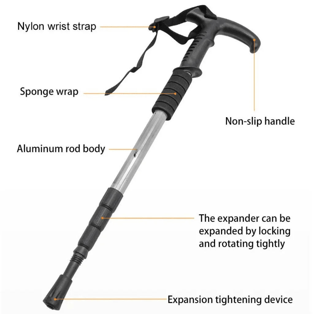 Trekking Poles Lightweight Aluminum Telescopic Non-Slip Grip