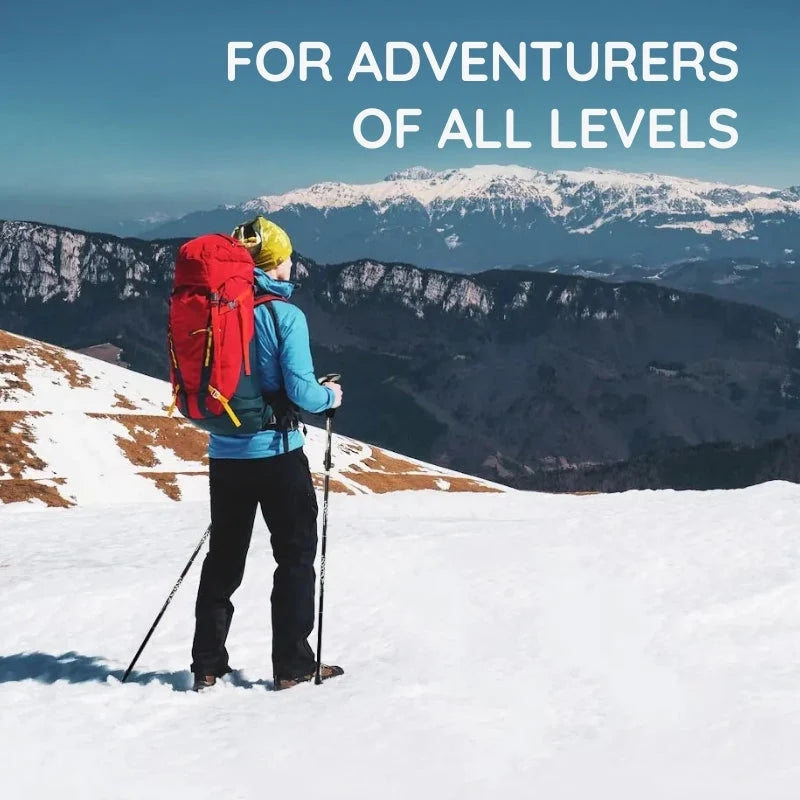 Trekking Stick Quick-Fold Alloy Steel Textured Grip