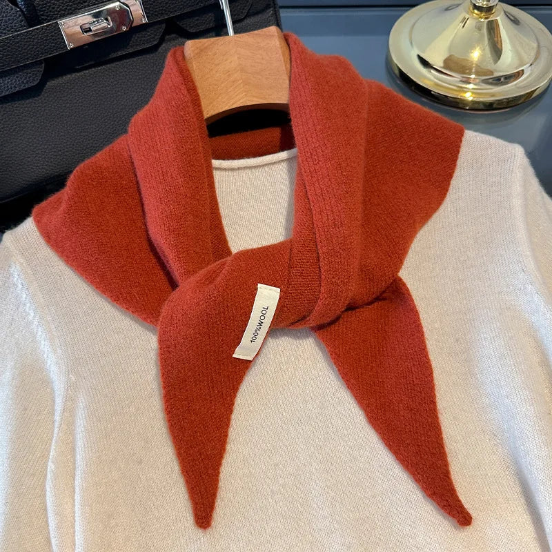 Triangle Scarf 100% Wool Soft Knit