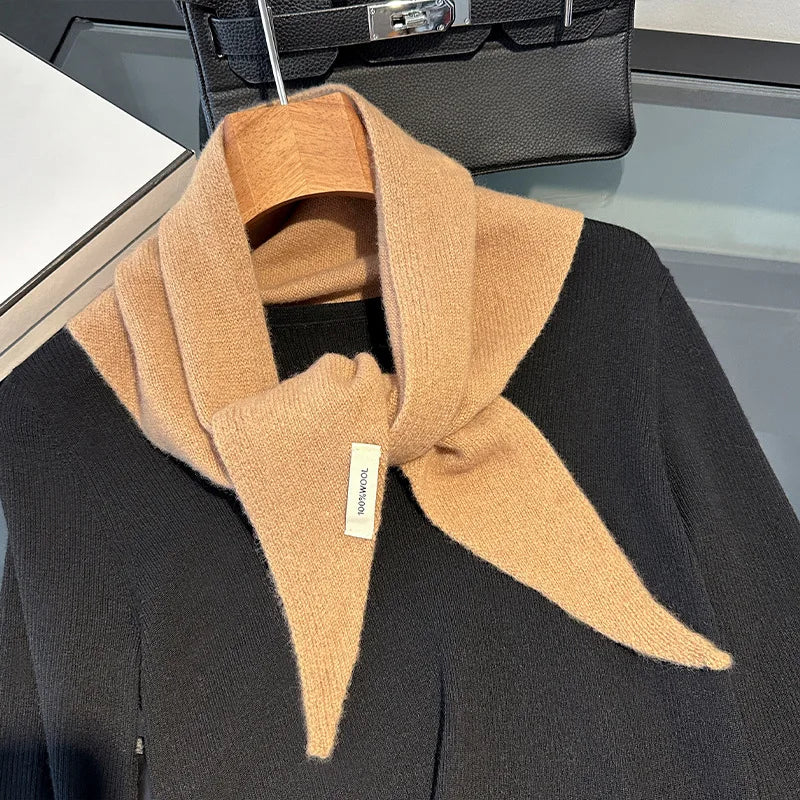 Triangle Scarf 100% Wool Soft Knit