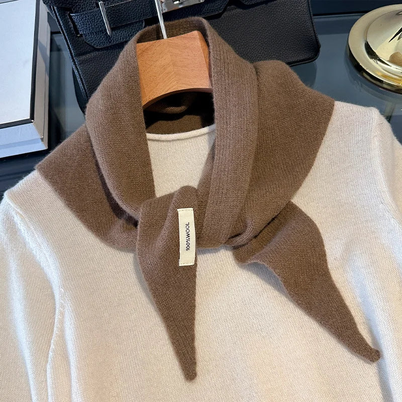 Triangle Scarf 100% Wool Soft Knit