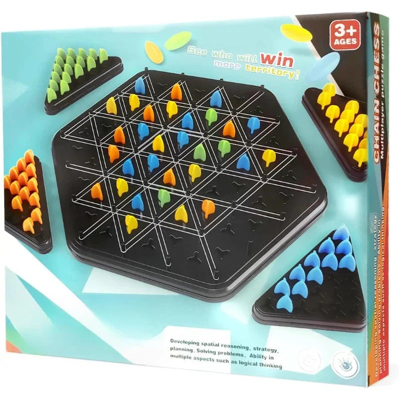 Triangle Strategy Board Game Durable Plastic For 2–4 Players