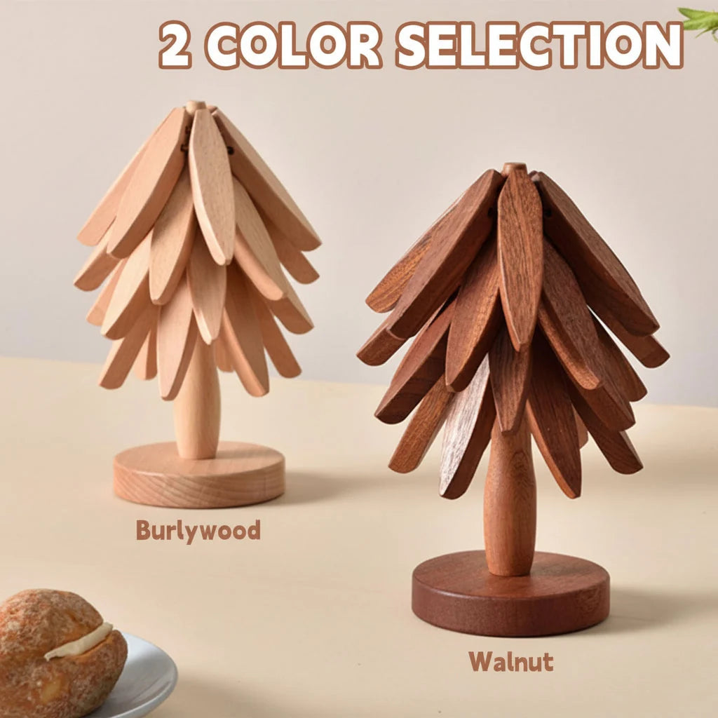 Trivet Foldable Wood Heat-Resistant