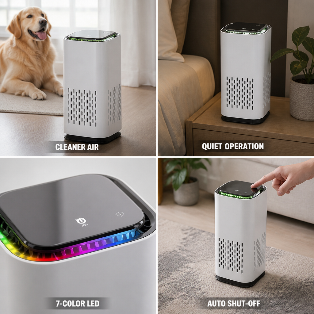 True HEPA Compact & Quiet Pet Air Purifier (LED Timer)
