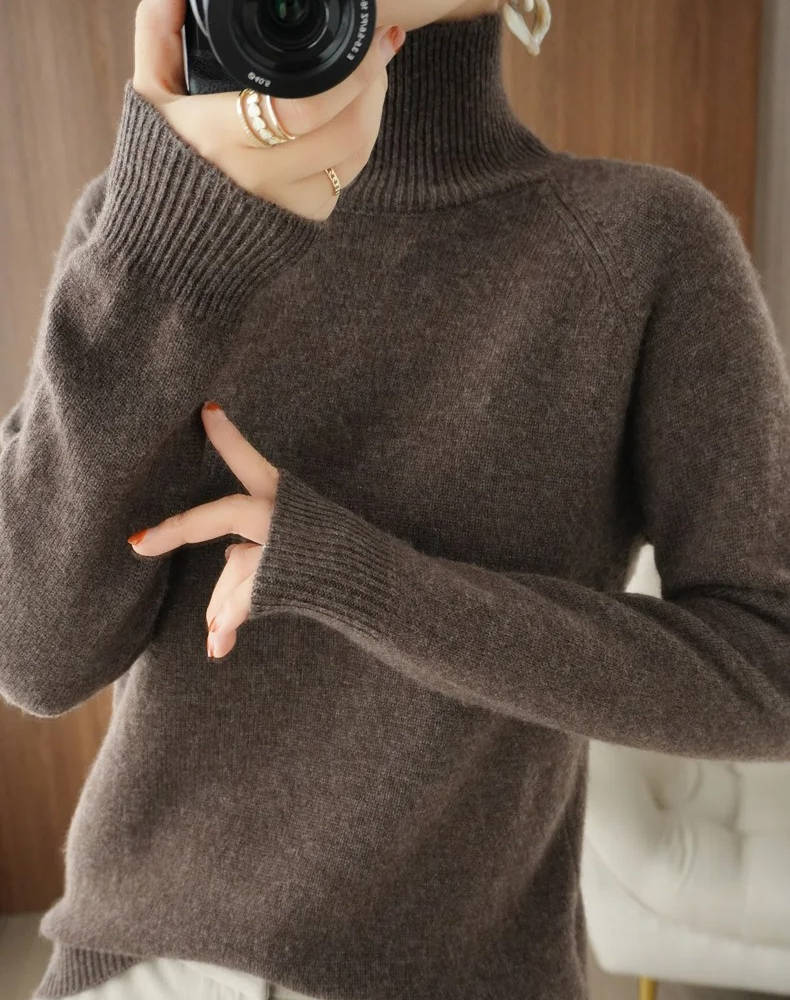 Turtleneck Sweater Cashmere Relaxed Cropped Fit