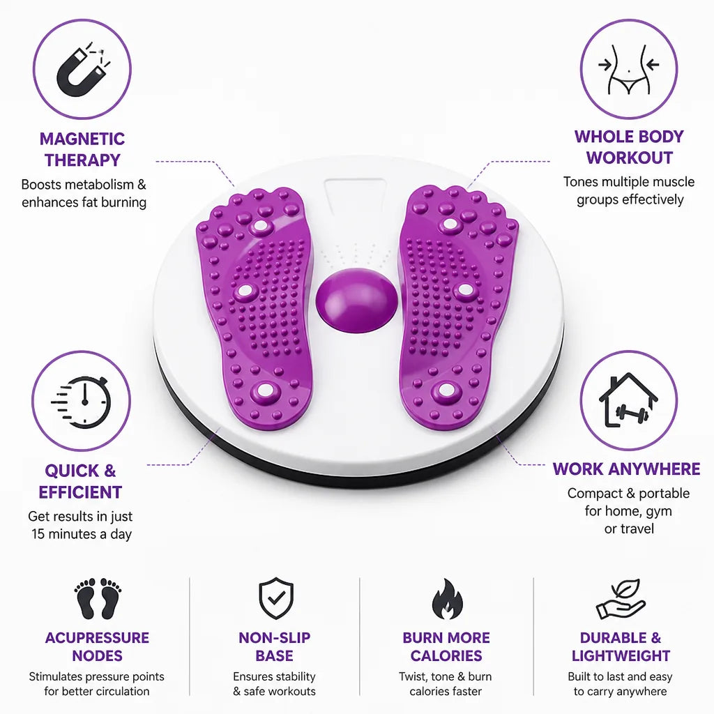 Twist Board Magnetic Acupressure Non-Slip Base