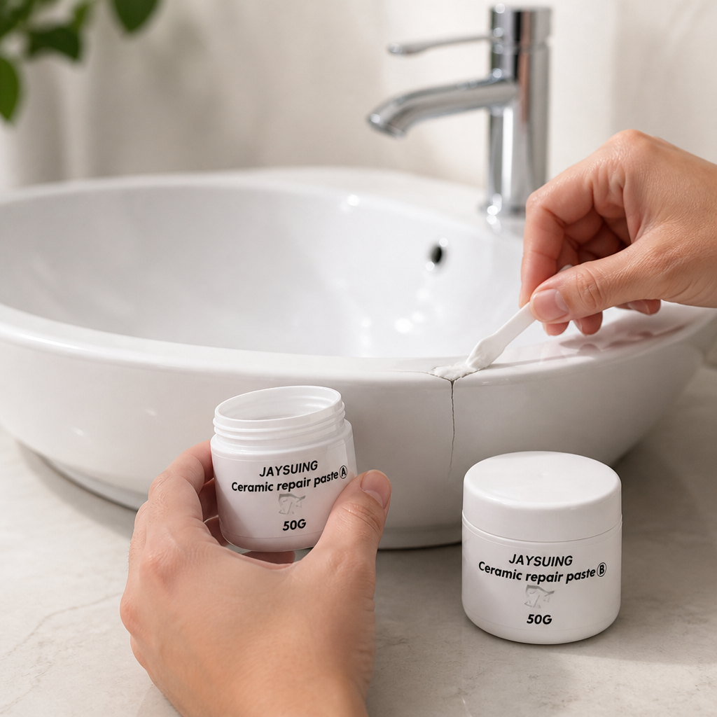Two-Part Fast-Setting Tile Repair Paste (2 Pots)