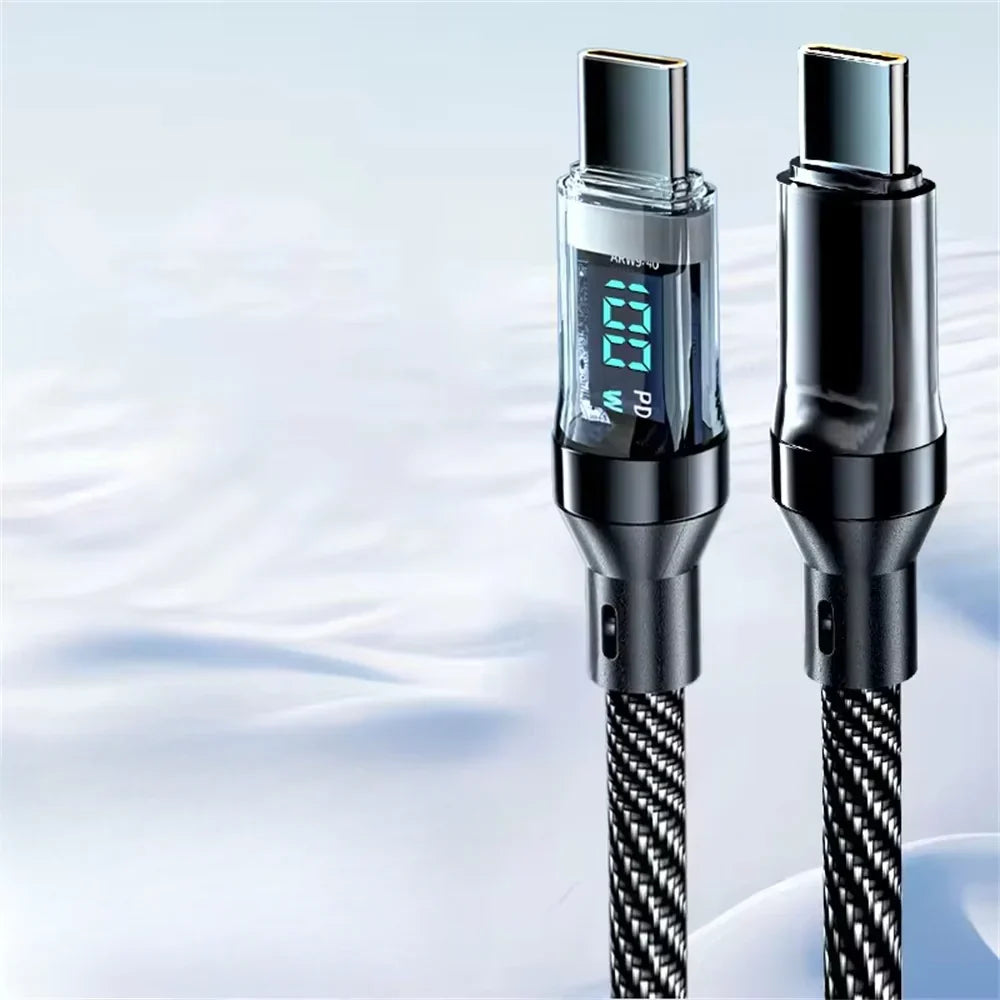 USB-C Cable 120W Fast Charging LED Display