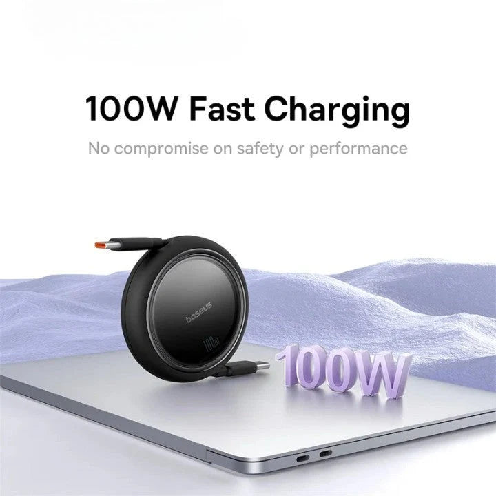 USB-C Charging Cable Retractable Fast Charging 6A