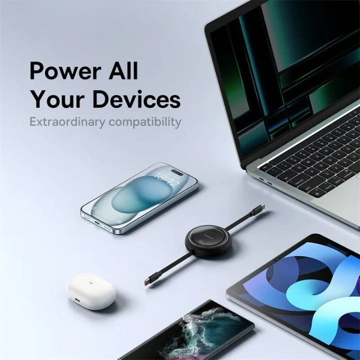 USB-C Charging Cable Retractable Fast Charging 6A