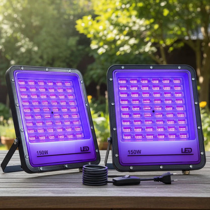 UV Blacklight Floodlight 395 nm Indoor & Outdoor Use