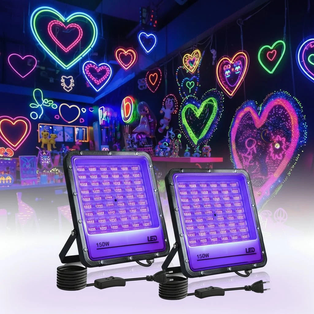 UV Blacklight Floodlight 395 nm Indoor & Outdoor Use