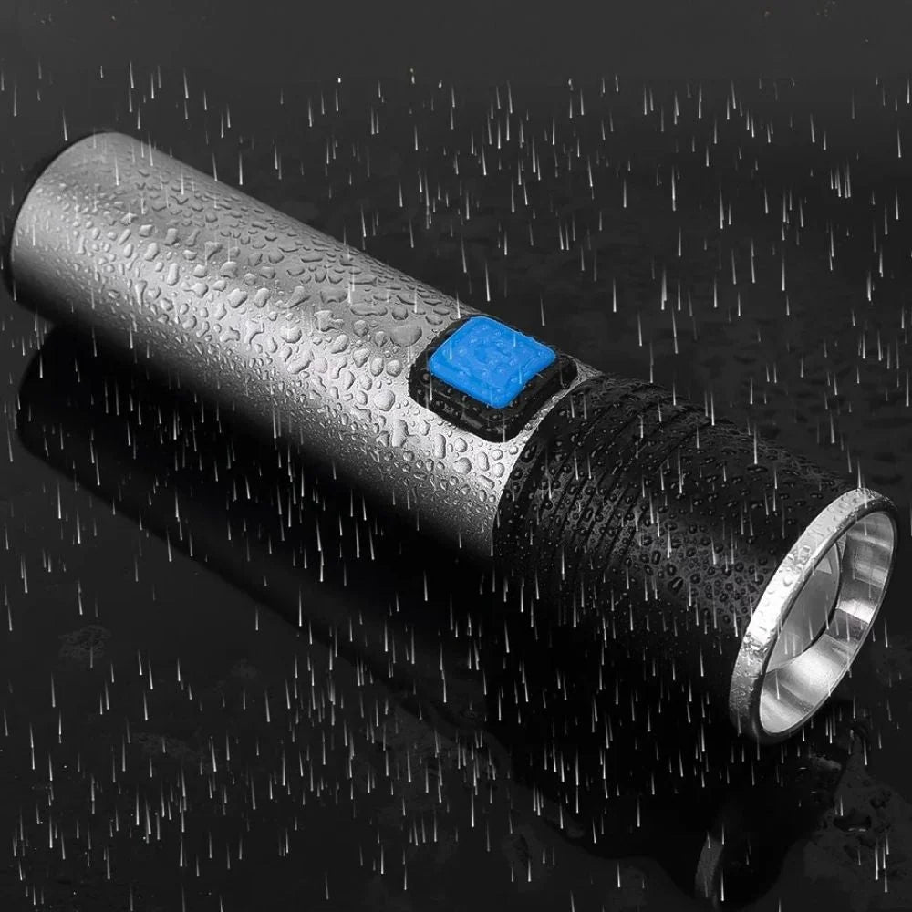 UV Flashlight Adjustable Zoom Beam Rechargeable
