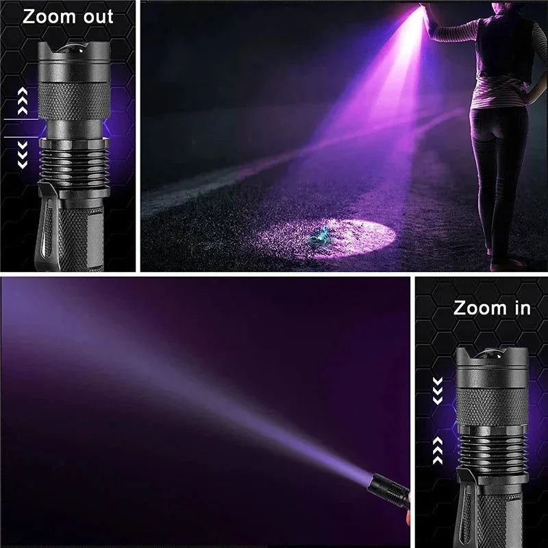 UV Flashlight Stain Detection 395 nm Aluminium Alloy