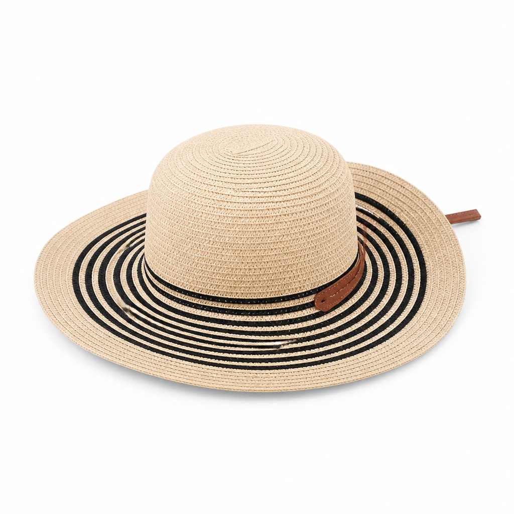 UV-Protective Wide Brim Straw Sun Hat (Adjustable Fit)