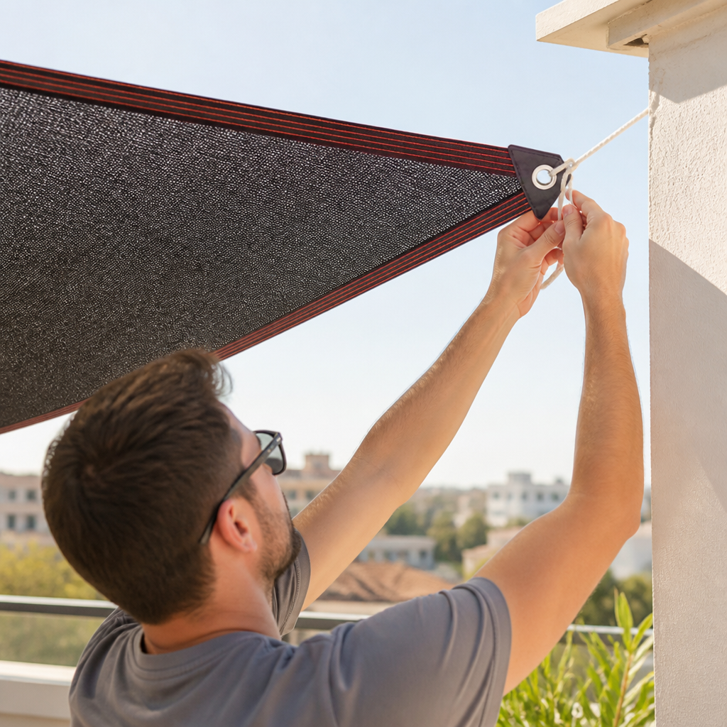 UV-Resistant Breathable Shade Net (Reinforced Edges & Metal Eyelets)