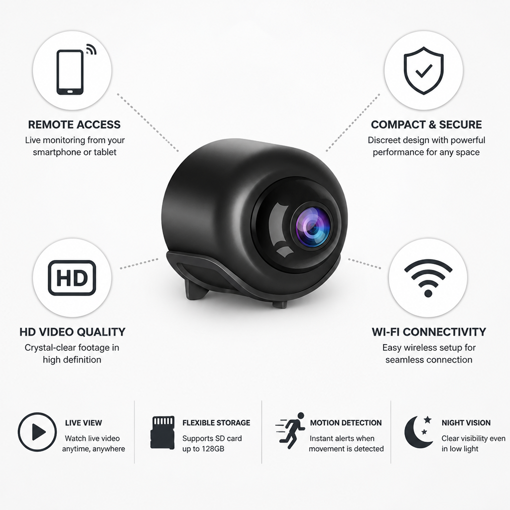 Ultra-Mini HD Wi‑Fi Security Camera