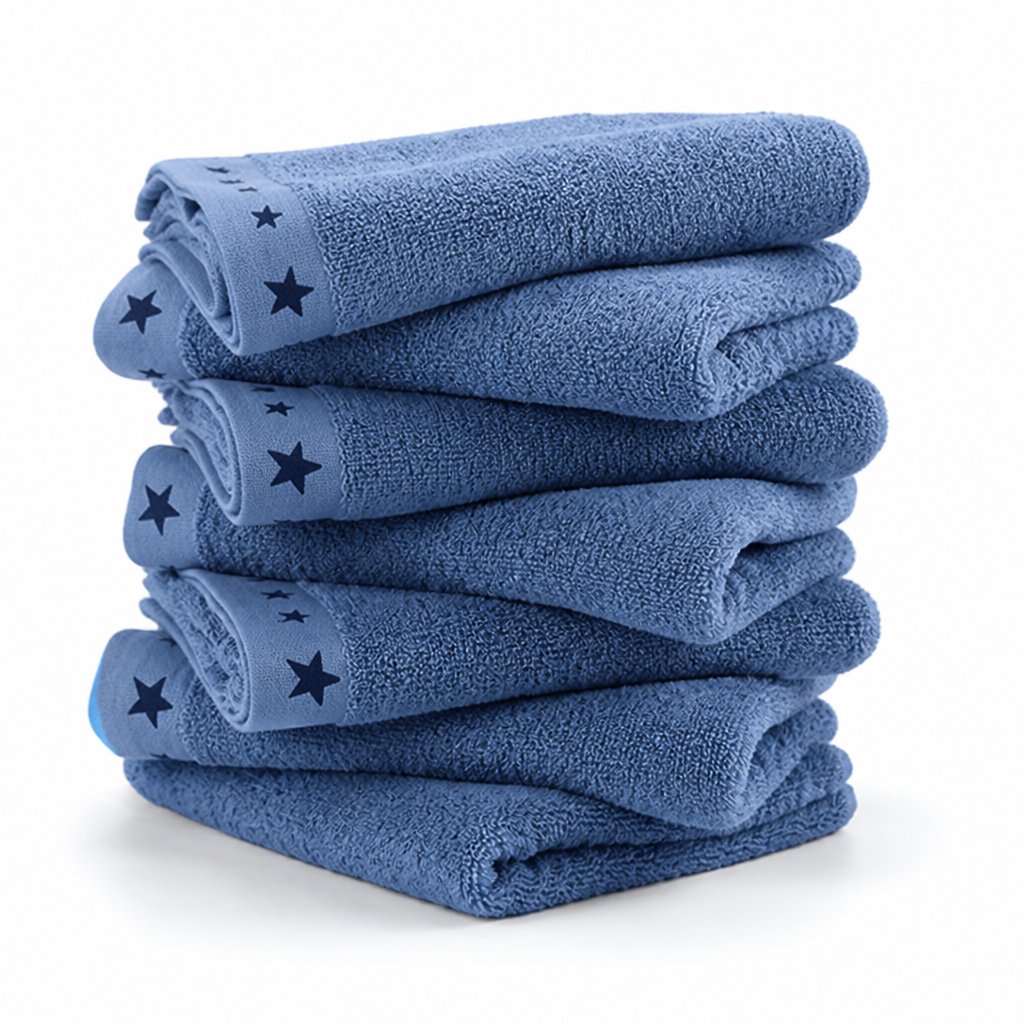 Ultra-Soft Cotton Star-Border Care Towel