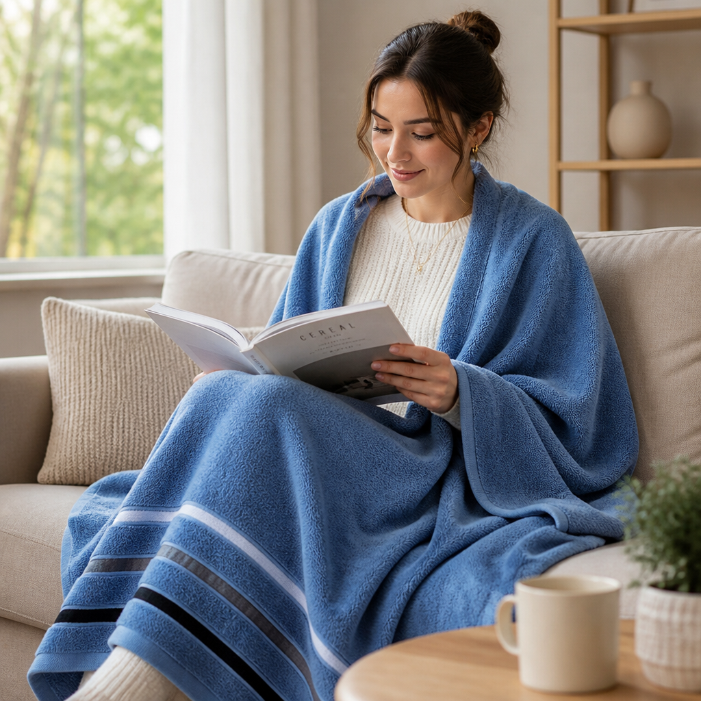 Ultra-Soft Machine-Washable Microfiber Plaid Throw Blanket (140 cm)