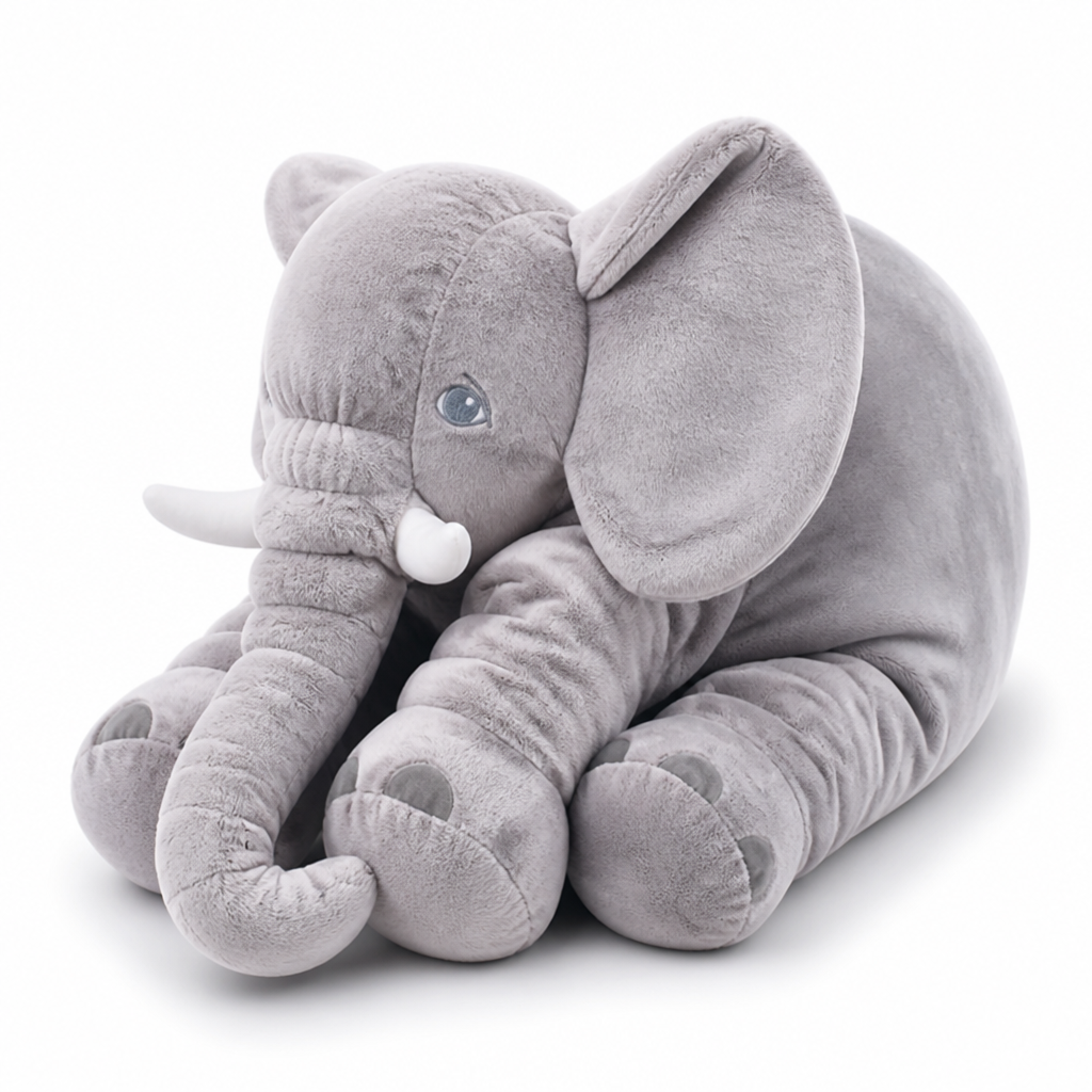 Ultra-Soft Plush Elephant Cuddle Pillow (Two Sizes)