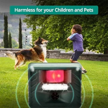 Ultrasonic Animal Repeller Solar-Powered Motion-Activated 70-Foot Weatherproof