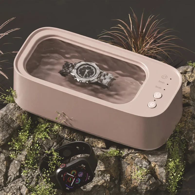 Ultrasonic Cleaner Adjustable Levels & Timer for Jewelry and Glasses