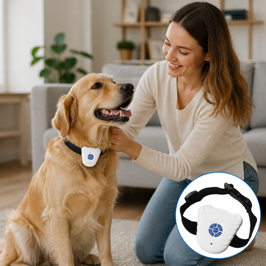 Ultrasonic No-Shock Waterproof Anti-Bark Collar