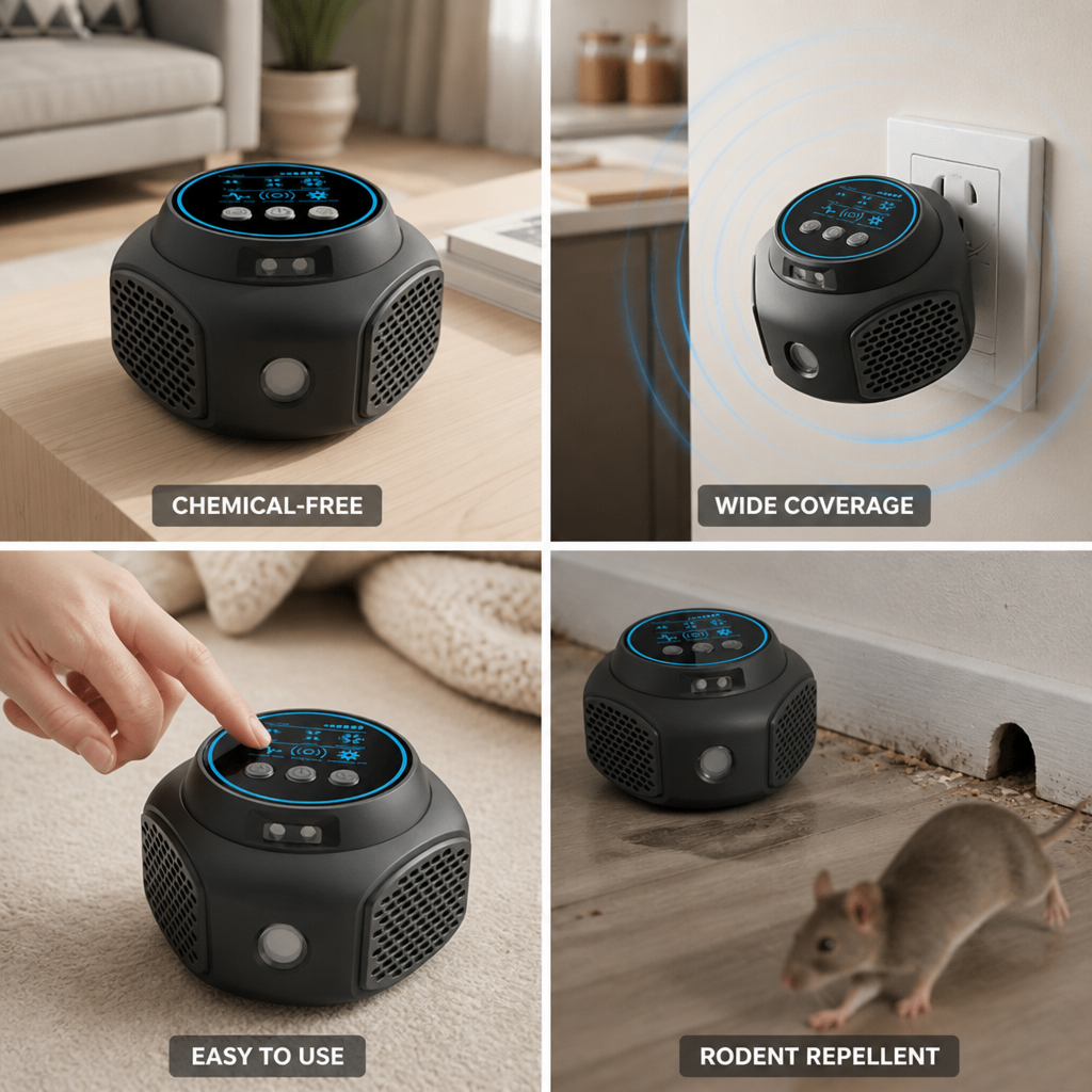 Ultrasonic Plug-In Rodent Repeller (Up to 3,200 Sq Ft)