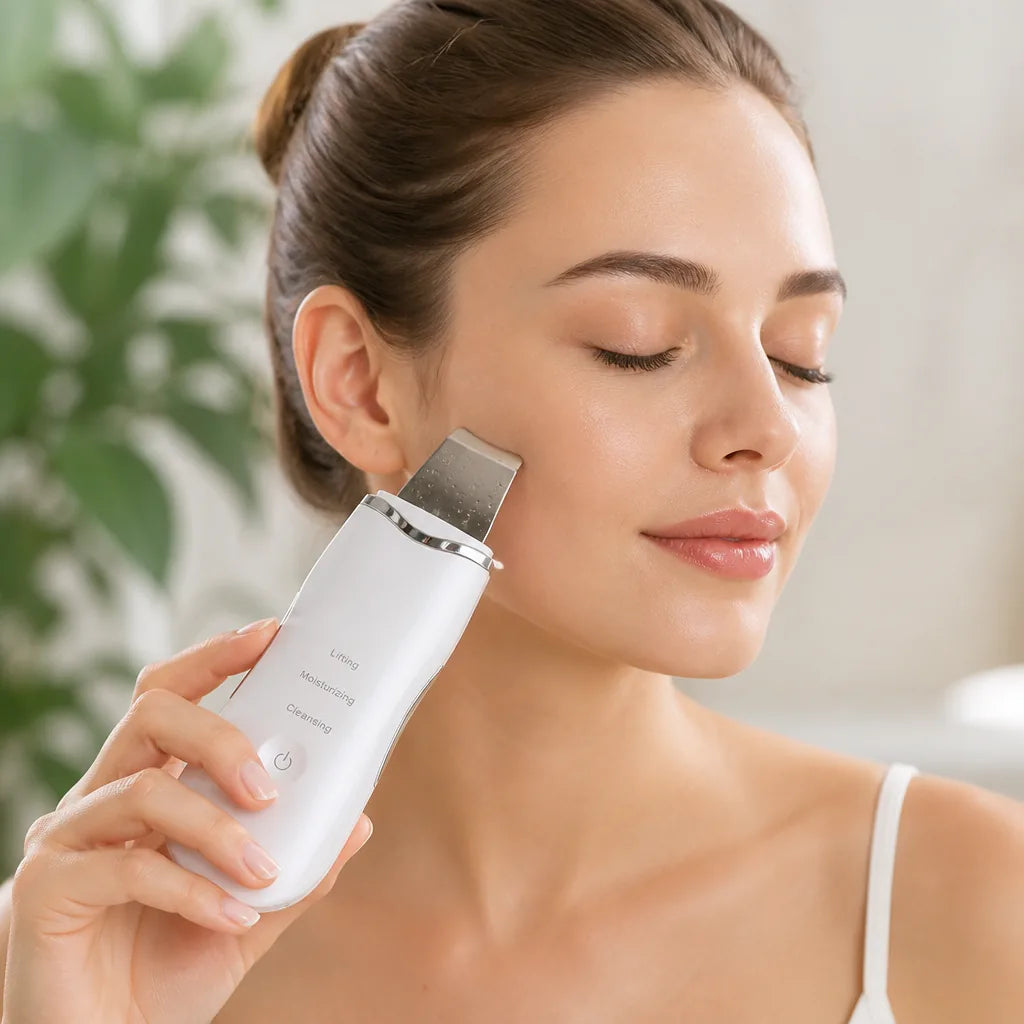 Ultrasonic Skin Scrubber Deep Cleansing 3 Modes USB Rechargeable