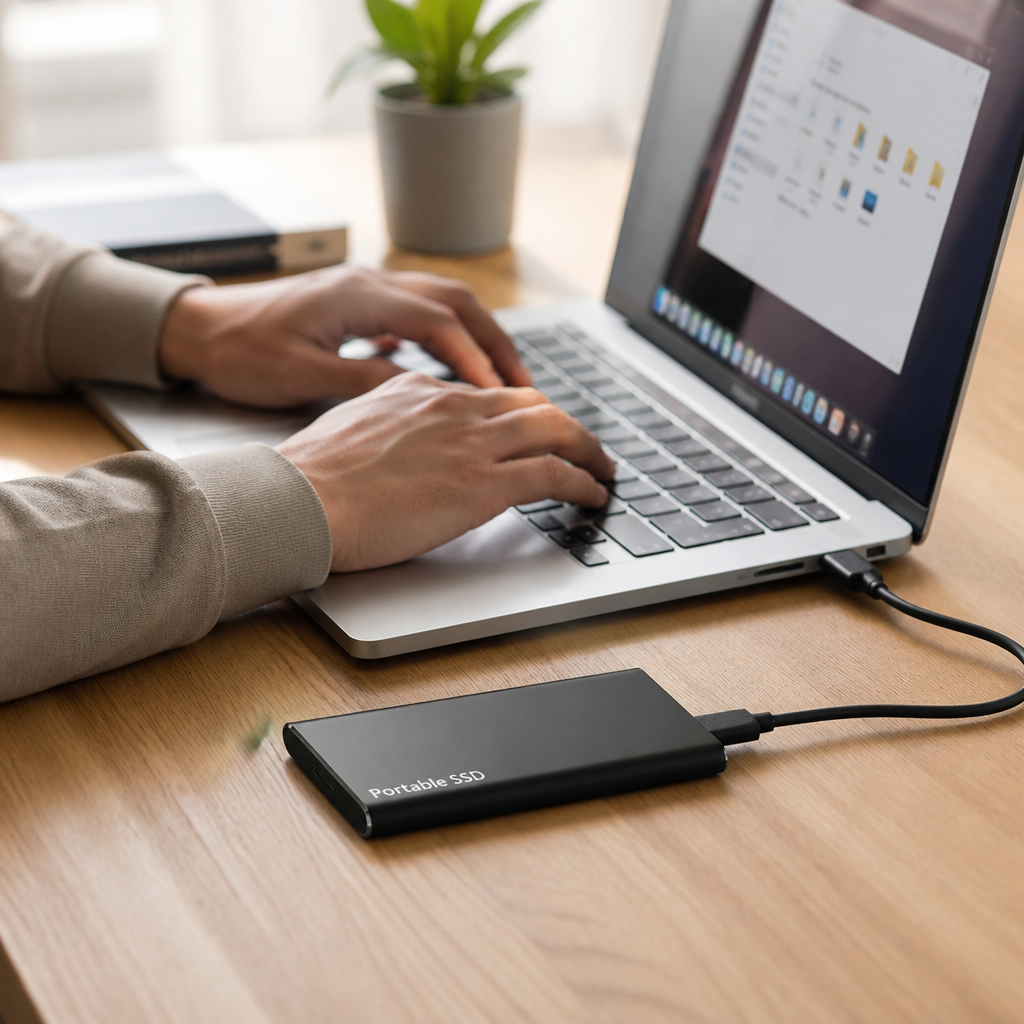 Ultrathin High-Speed USB-C External Hard Drive (256GB)