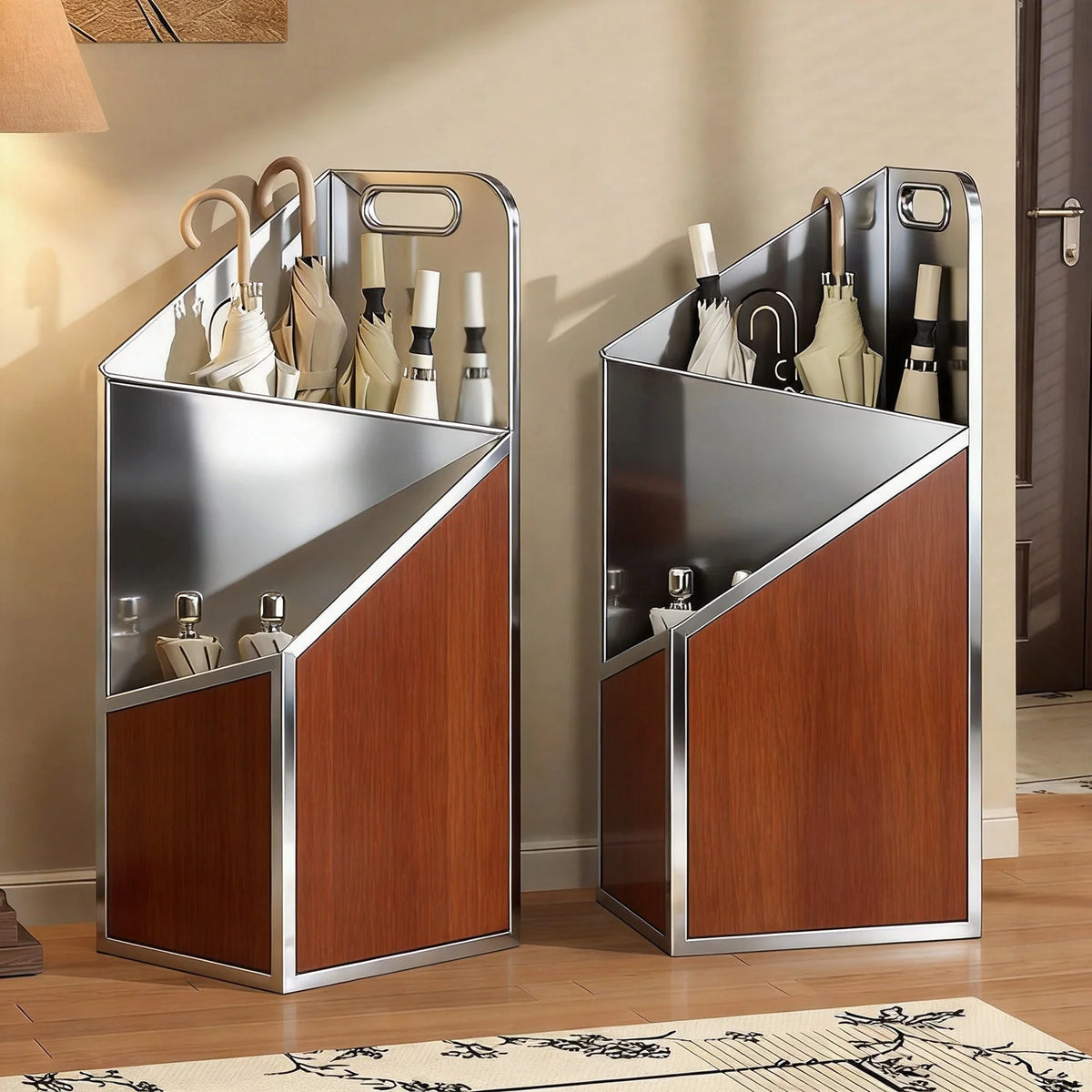 Umbrella & Cane Stand Tiered With Drainage Tray