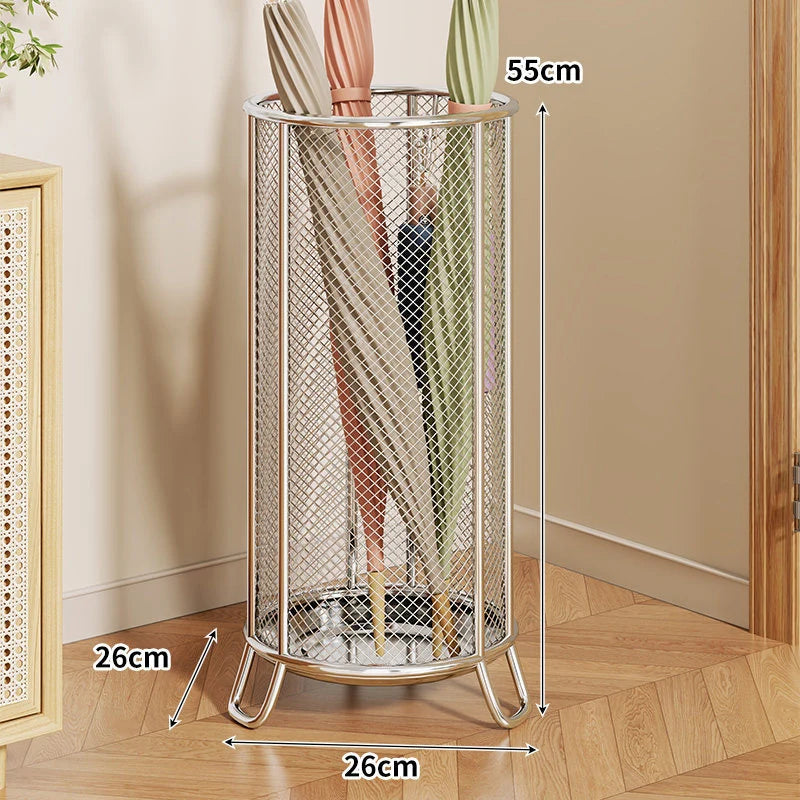 Umbrella Stand Metal Mesh Freestanding Raised Ring Base